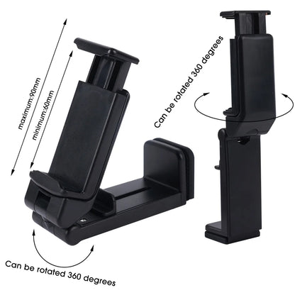 Portable Airplane Phone Holder Clip | Foldable Travel Stand for iPhone, Samsung, Google, Mi | Seat & Desk Mount Support