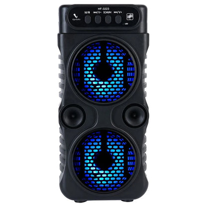 Outdoor Portable Wireless Speaker – Dual 3” Stereo Subwoofer, Bass, USB Powered for Party, Karaoke & Home