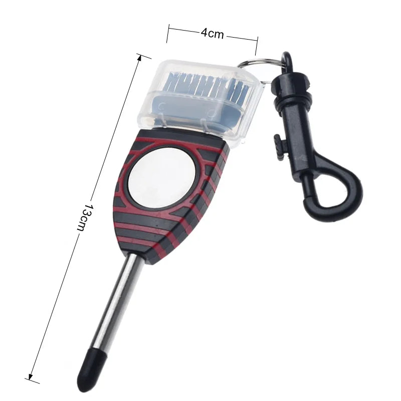Golf Grooving Sharpening Tool – Alloy Wedge Cleaner with Brush for Golf Groove Maintenance