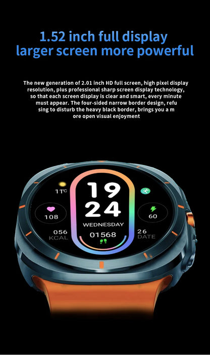 G.L Wear 2025 Men’s Smartwatch – Heart Rate, Fitness Tracking, Bluetooth Calling & Pedometer