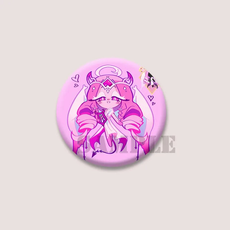 Cute Cartoon Game CRK Eternal Sugar Cookie Coin Brooch – Button Pins for Backpack, Hat, Clothes & Gifts