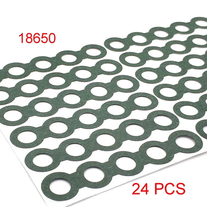 18650/21700/32650 Li-ion Battery Insulation Gasket – Barley Paper Insulating Glue Patch & Electrode Pads for Battery Pack