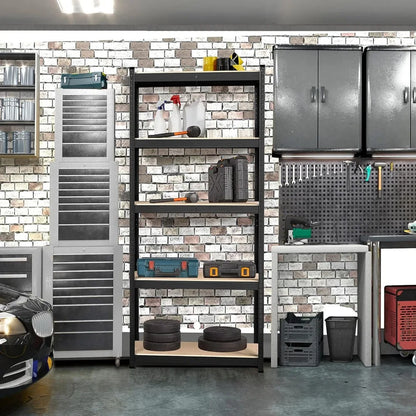 2PCS 5-Tier Adjustable Metal Storage Shelves – Heavy-Duty Utility Racks for Garage & Home