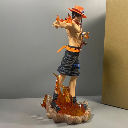 28cm One Piece Ace Figure – Portgas D. Ace PVC Action Collectible Toy for Kids & Christmas Gift