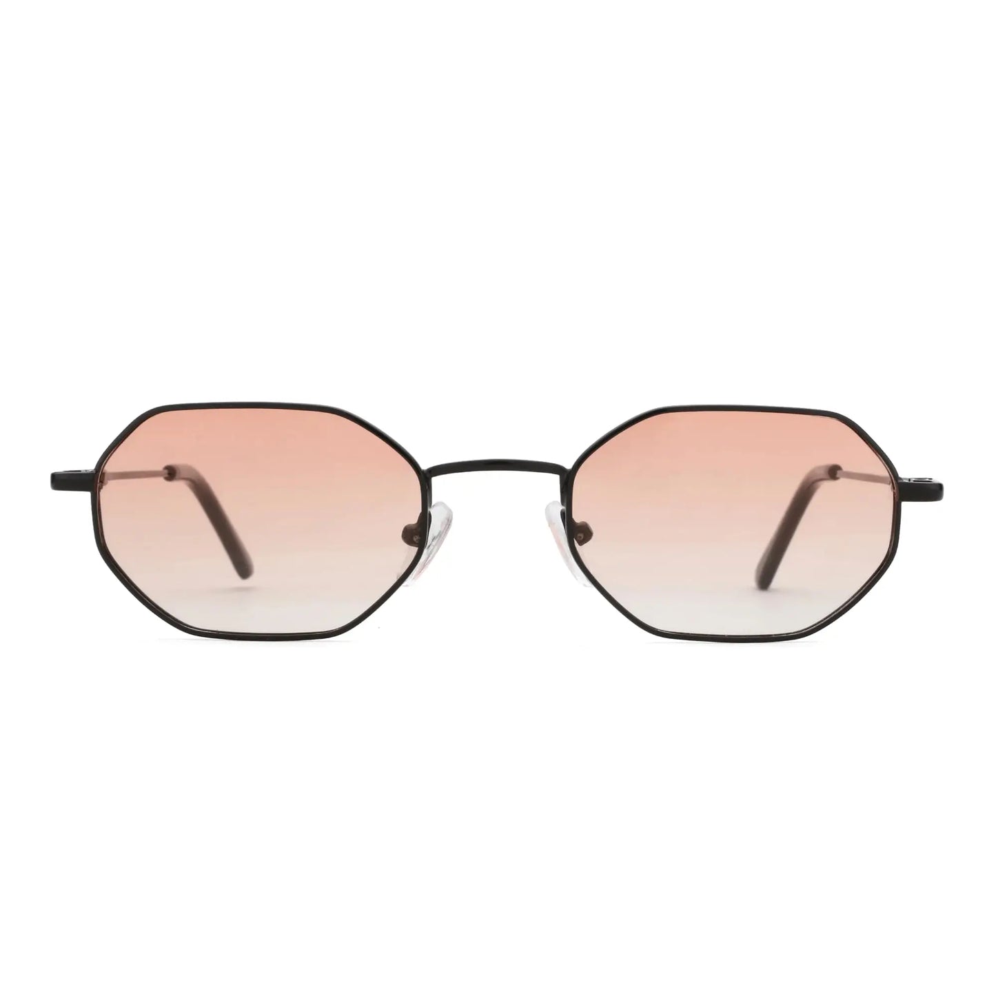 ZENOTTIC Retro Small Polygon Polarized Sunglasses — Metal UV400 Anti-Glare Shades for Men & Women, Driving & Outdoor Eyewear