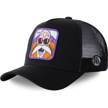 Dragon Ball Son Goku Cap - Embroidered Hip Hop Trucker Mesh Hat Adjustable Summer Travel Sun Visor for Men