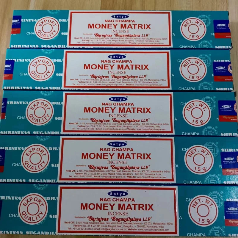 5 Box NAG Champa Satya Incense Collection – Handmade Sticks with Refreshing Medicinal Aromas for Home Fragrances
