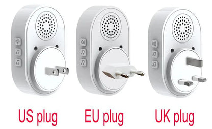 Intelligent Wireless Doorbell – Waterproof Smart Doorbell with 300m Remote Range, EU/UK/US Plug Options, Home Welcome Chime