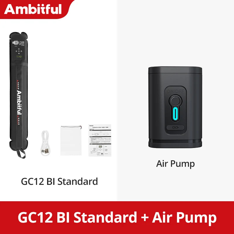 Ambitful GC12 Gold Crow Flexible Photography Lighting - 2700K-6500K Portable LED Soft Light, Inflatable Air Light