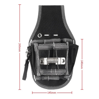9-in-1 High-Quality Tool Waist Pack Belt – Utility Kit Holder with 600D Nylon Fabric – Electrician Waist Pocket Pouch Bag