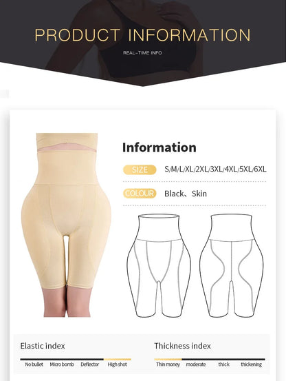 Women’s Butt Lifter Shapewear Shorts – Hip Enhancer Body Shaper with Waist & Belly Control