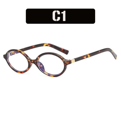 Vintage Oval Sunglasses – Luxury Designer Anti-Blue Light Glasses, Fashion Retro Eyewear for Women & Men, Leopard Frame
