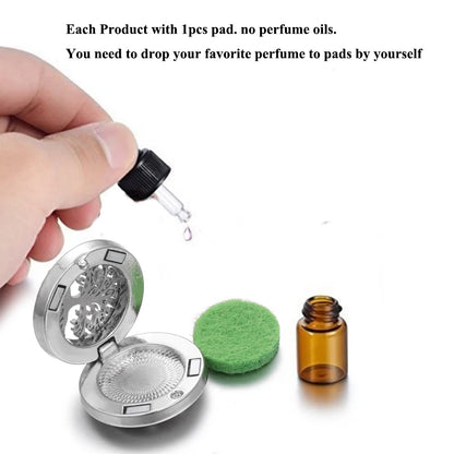 Tree of Life Aromatherapy Necklace – Stainless Steel Essential Oil Diffuser Locket Pendant