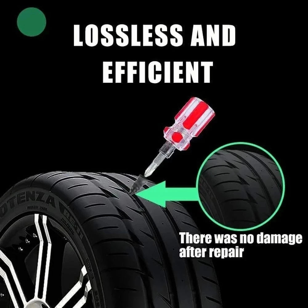 Vacuum Car Tire Repair Kit – Rubber Nails & Screws for Tubeless Tires, Motorcycle & Truck Repair Tools