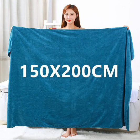 Extra Large Microfiber Bath Towel – Super Absorbent, Quick-Drying Soft Towel for Hotel, Spa, Sauna & Sports
