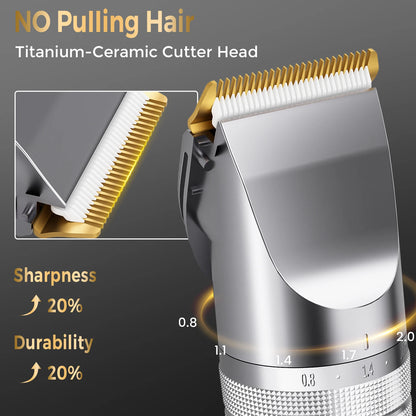 Sejoy Professional Hair Clippers for Men – Cordless Barber Clipper & Rechargeable Beard Trimmer