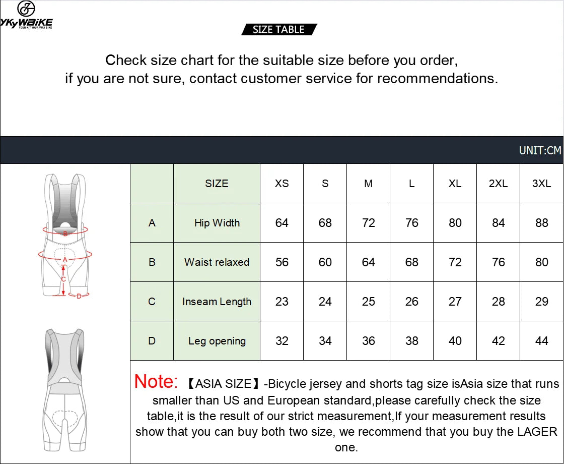 Ykywbike Men's Cycling Bib Shorts – Padded Quick-Dry Bike Tights for 6-Hour Rides, Outdoor Cycling Clothing