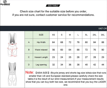 Ykywbike Men's Cycling Bib Shorts – Padded Quick-Dry Bike Tights for 6-Hour Rides, Outdoor Cycling Clothing