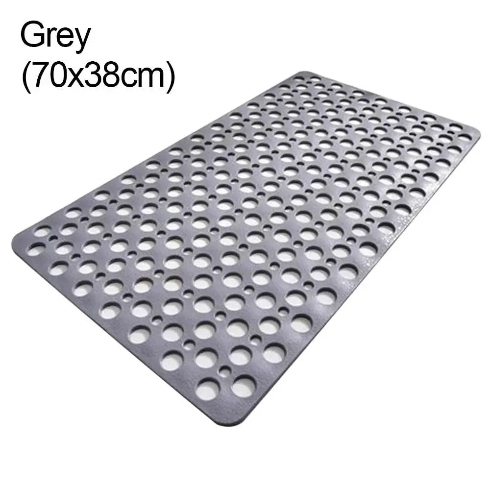Non-Slip Bath Mat with Drain Holes – Easy Clean Bathtub Mat with Suction Cups for Bathroom Safety