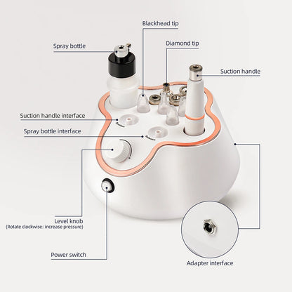 Foreverlily Diamond Facial Peeling Machine – Home Microdermabrasion & Nano Water Spray Exfoliator