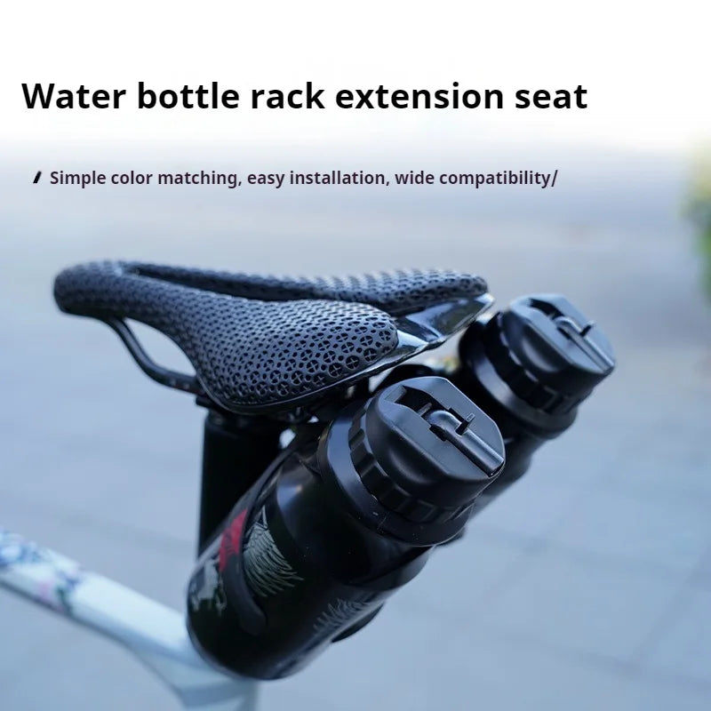 ENLEE Aluminum Bike Water Bottle Cage Extension Bracket – MTB & Road Bicycle Saddle Seat Mount Adapter for Cycling Hydration Setup