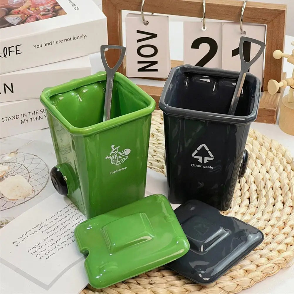400ml Trash Can Design Mug - Creative Coffee & Milk Cup for Office and Home