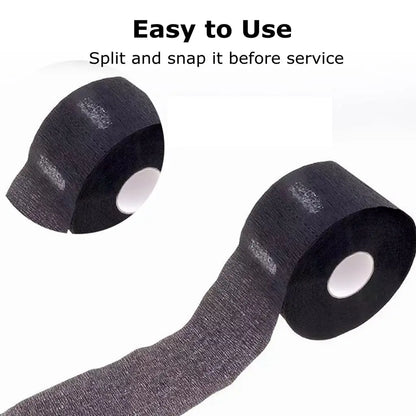 Salon Professional Neck Paper: Black Barber Hairdresser Roll for Cutting and Dressing - Hairdressing Collar Accessory for Necks Covering