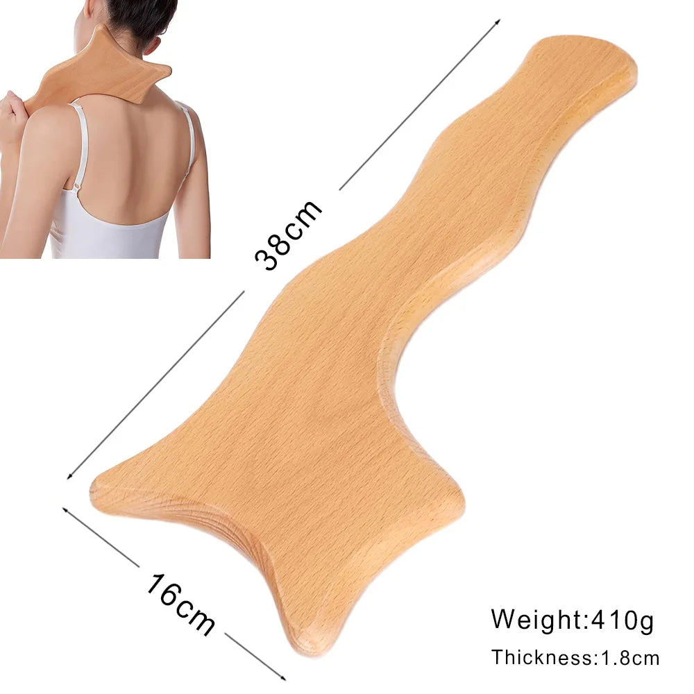 Wooden Lymphatic Drainage & Anti-Cellulite Massage Tools – Gua Sha for Body Shaping & Sore Muscle Relief