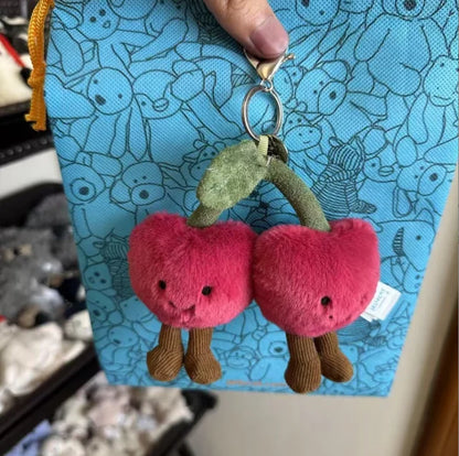 New Jelly Cherry Key Chain – Cute Bag Pendant & Doll Accessory for Girls and Women Holiday Gifts