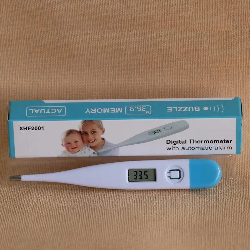 Digital Body and Bath Thermometer - Accurate Oral and Underarm Temperature Reader with Fever Alert for Babies and Adults