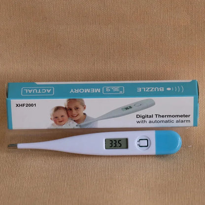 Digital Body and Bath Thermometer - Accurate Oral and Underarm Temperature Reader with Fever Alert for Babies and Adults