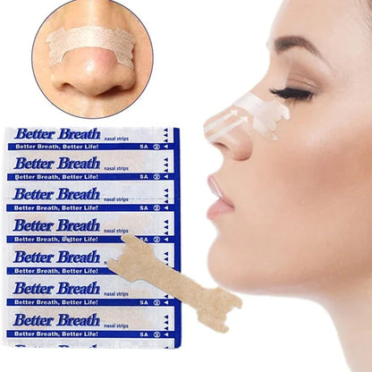 20/50/100pcs Nasal Breathing Strips — Anti-Snoring Sleep Aid for Easier, Healthier Breathing