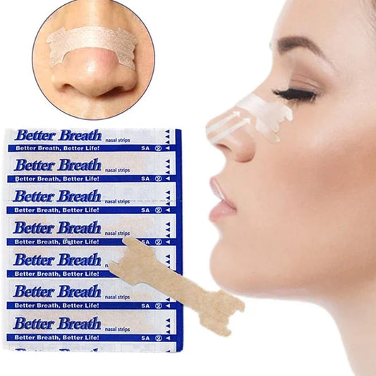 20/50/100pcs Nasal Breathing Strips — Anti-Snoring Sleep Aid for Easier, Healthier Breathing