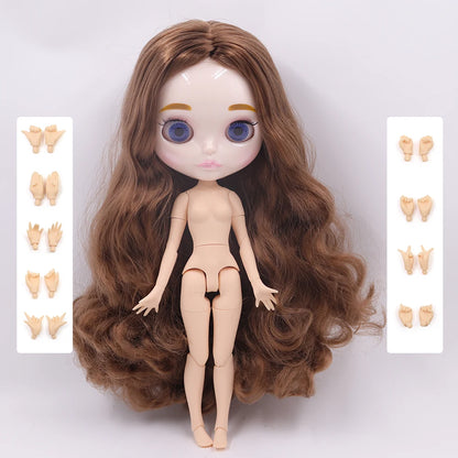 ICY DBS Blythe Doll 1/6 Joint Body 30cm BJD – Shiny Face with Extra Hands, DIY Fashion Doll Gift
