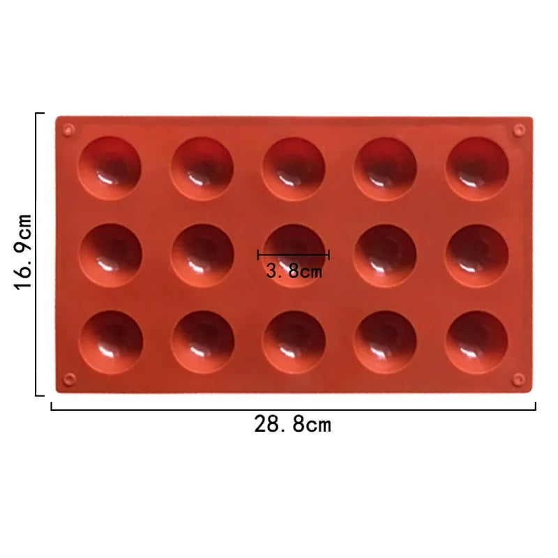 Semi-Sphere Silicone Mold — Half-Ball Chocolate, Candy, Mousse & Pastry Baking Tool for Fat Bombs
