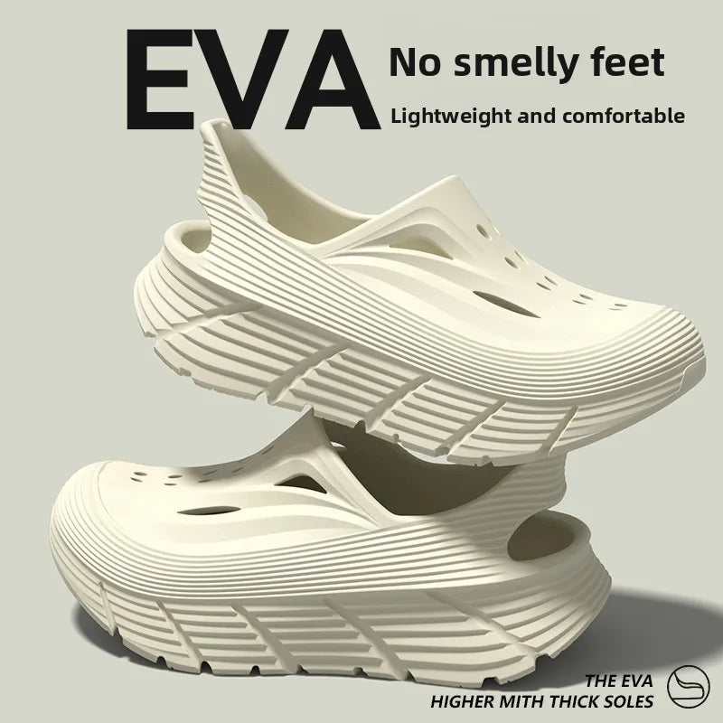 Men’s Summer EVA Slip-On Shoes - Non-Slip Breathable Outdoor Casual Slippers