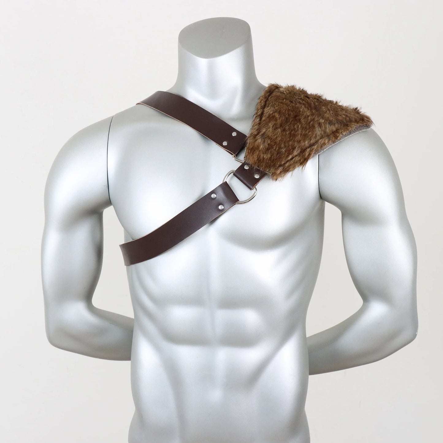 Medieval Knight Cosplay Belt Pouch – Double Layer Wide Faux Leather for Viking, Renaissance, and Pirate Costume Accessories