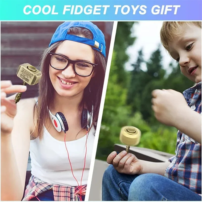 Alloy Fingertip Gyro Spinner – Metal Fidget Toy Hammer for Kids & Adults, Anti-Stress & Anxiety Relief