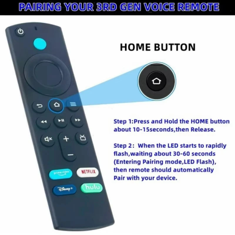 L5B83G Fire TV Voice Remote Control - Bluetooth Remote for Fire TV Stick Lite and Compatible Amazon Devices