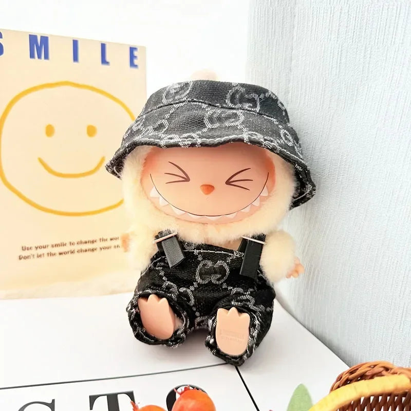 Anime Labubu Doll Clothes — Fashion Overalls for Labubu Idol V1/V2, 15/17cm Plush Doll Clothing Accessories, In Stock