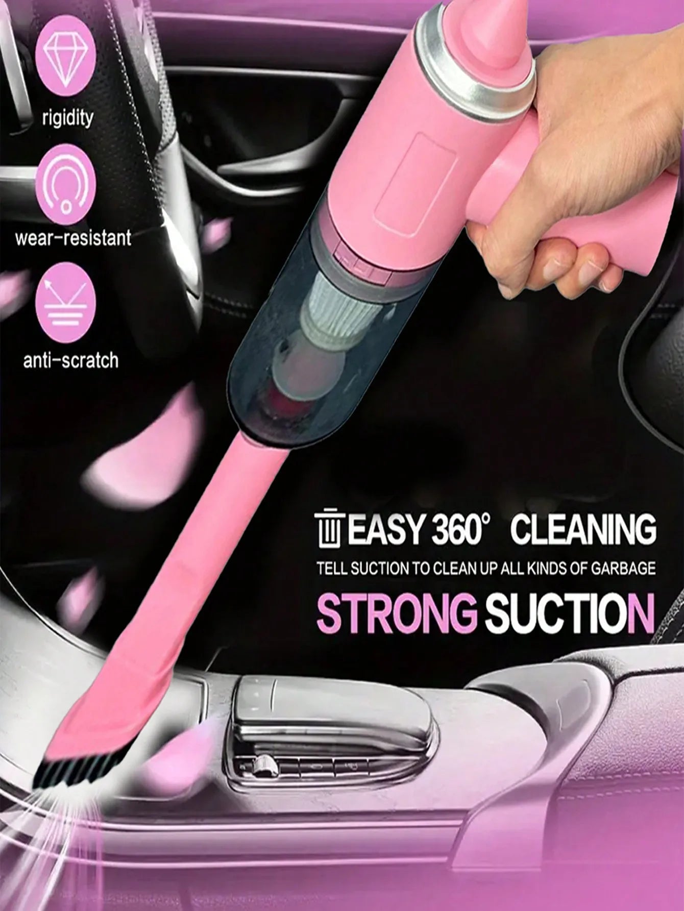 3-in-1 Portable Car & Home Vacuum Cleaner – Suction, Blowing, and USB Rechargeable