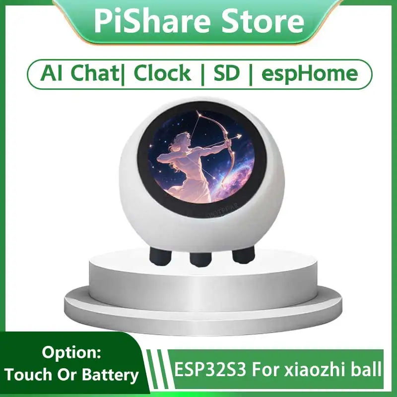 espHome XiaoZhi AI Voice Chat Robot Ball - ESP32-S3 1.28" LCD Development Board with WiFi & Clock