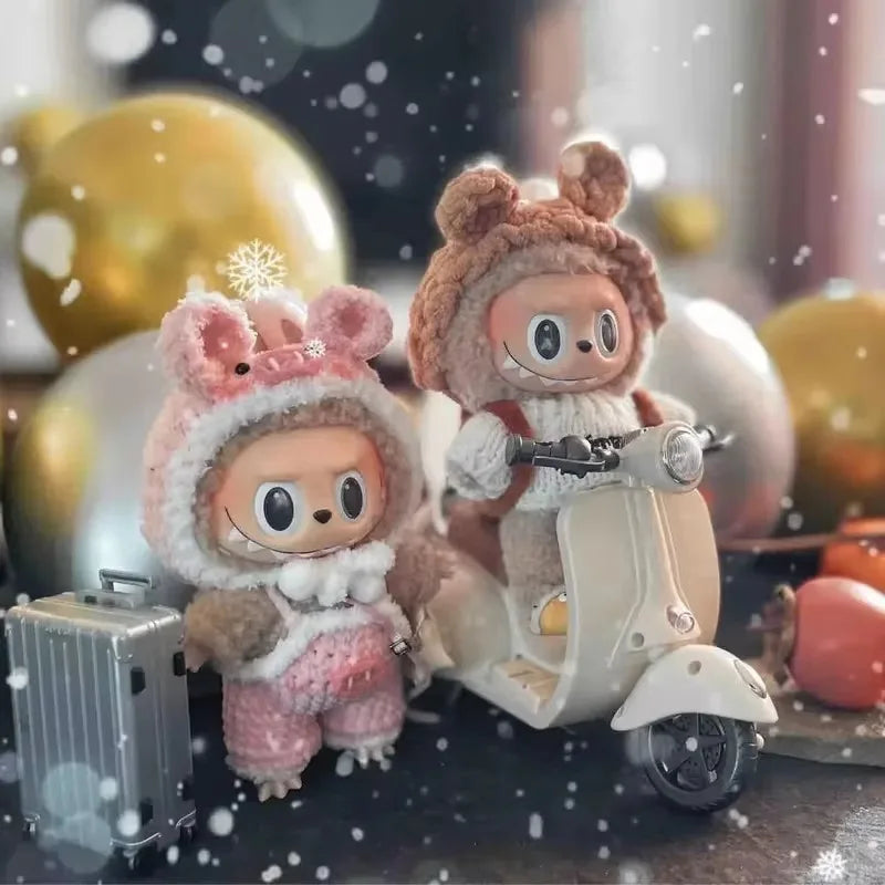 Labubu Mini Electric Motorcycle Doll – Cute Toy with Lights, Music & Accessories for Kids