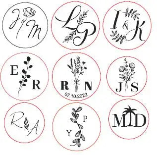 Custom Brass Wax Seal Stamp with 2 Initials & Wreath – Vintage Reusable DIY Wedding & Letter Stamp with Free Engraving