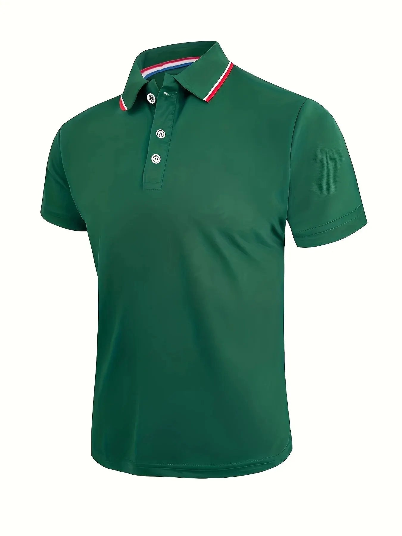 Men’s Summer Casual Polo Shirt - Breathable Solid Color Short Sleeve T-Shirt for Comfortable Everyday Wear