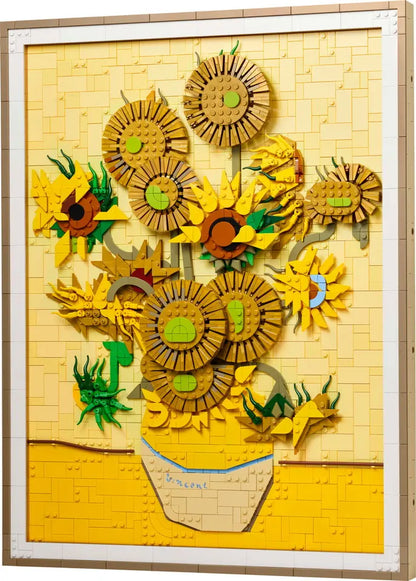 Sunflowers 3D Art Mural Building Blocks Set – Compatible with LEGO, Ideal Christmas Gift 31215