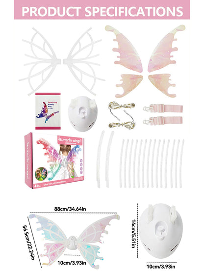 Moving Luminous Music Elf with Butterfly Wings – Indoor/Outdoor Back Decoration Toy Gift (No Battery Included)"