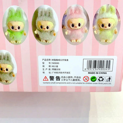 Cartoon Labubu Resin Plush Blind Box Pendant – Cute Backpack & Desktop Accessory for Kids