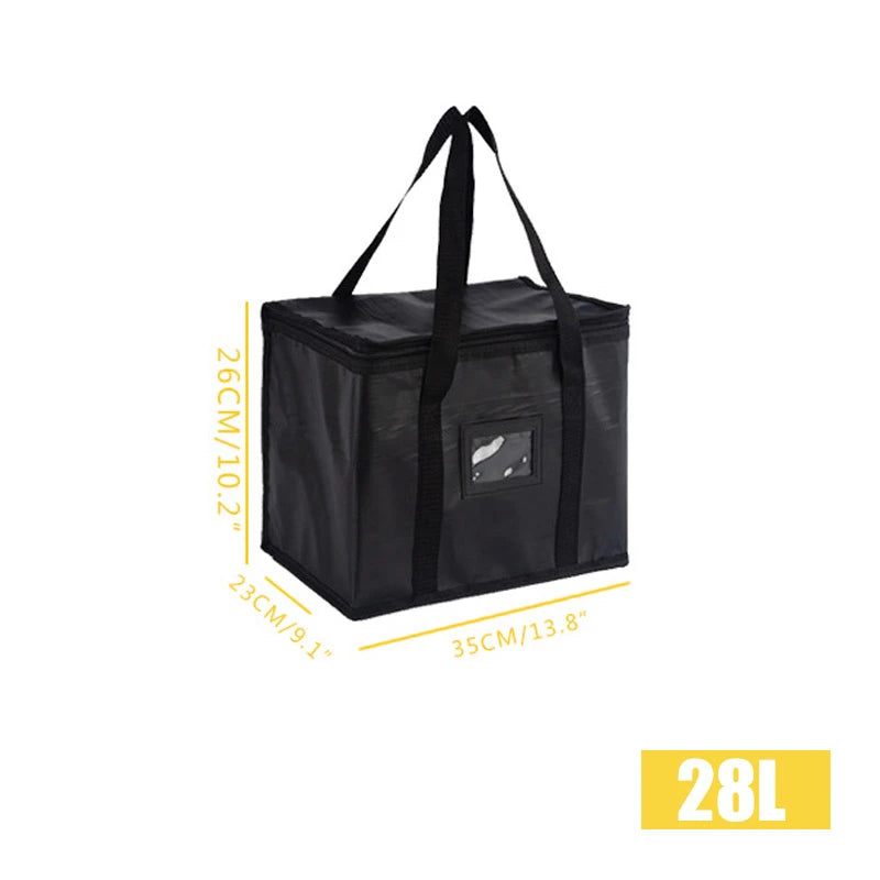 Portable Large Insulated Food Delivery Bag – Thermal Pizza & Takeaway Cooler, Warm Food Storage Tote for Camping, Picnic & Drink Carrier Bag