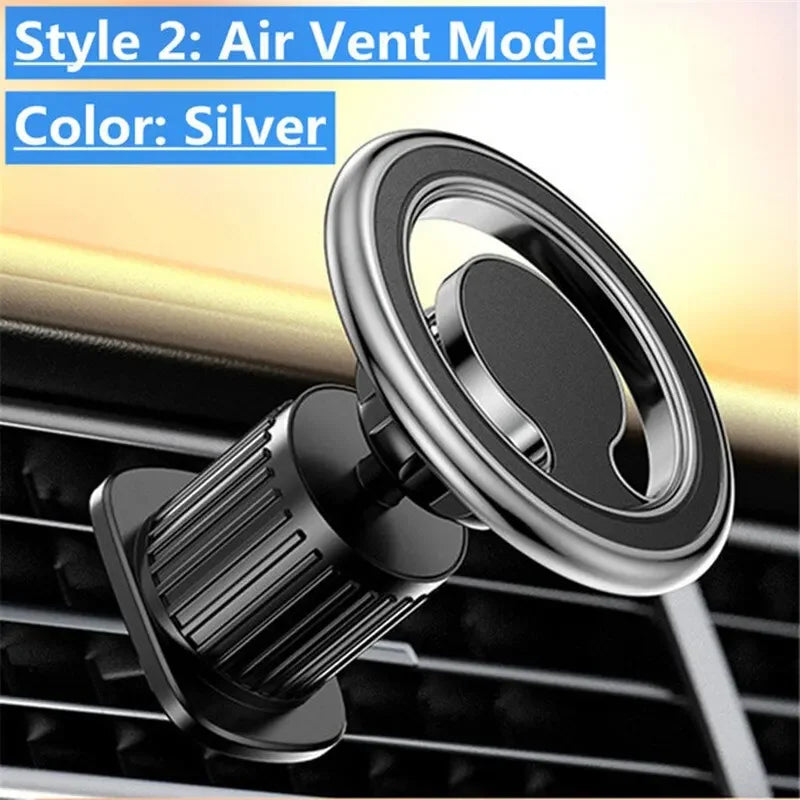 Magnetic Car Phone Holder — MagSafe-Style Universal Car Mount & GPS Mobile Bracket for iPhone 15/14/13/12, Samsung & Xiaomi